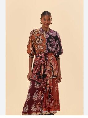 Farm rio Black Sweet Mermaids Midi Dress